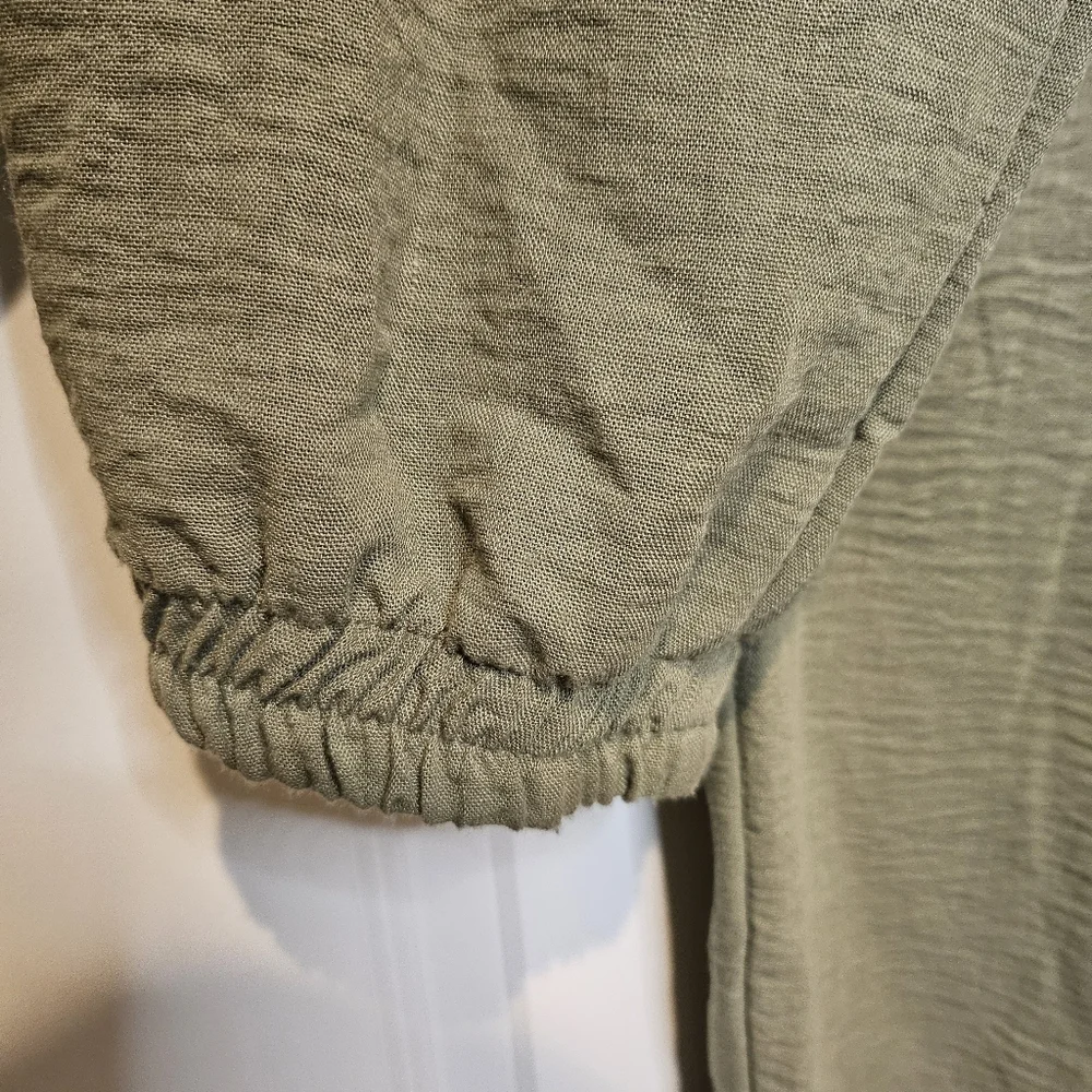 As U Wish Y2K Juniors Green One Piece Cargo Lounge Jogger Jumpsuit Size M - Picture 7 of 9